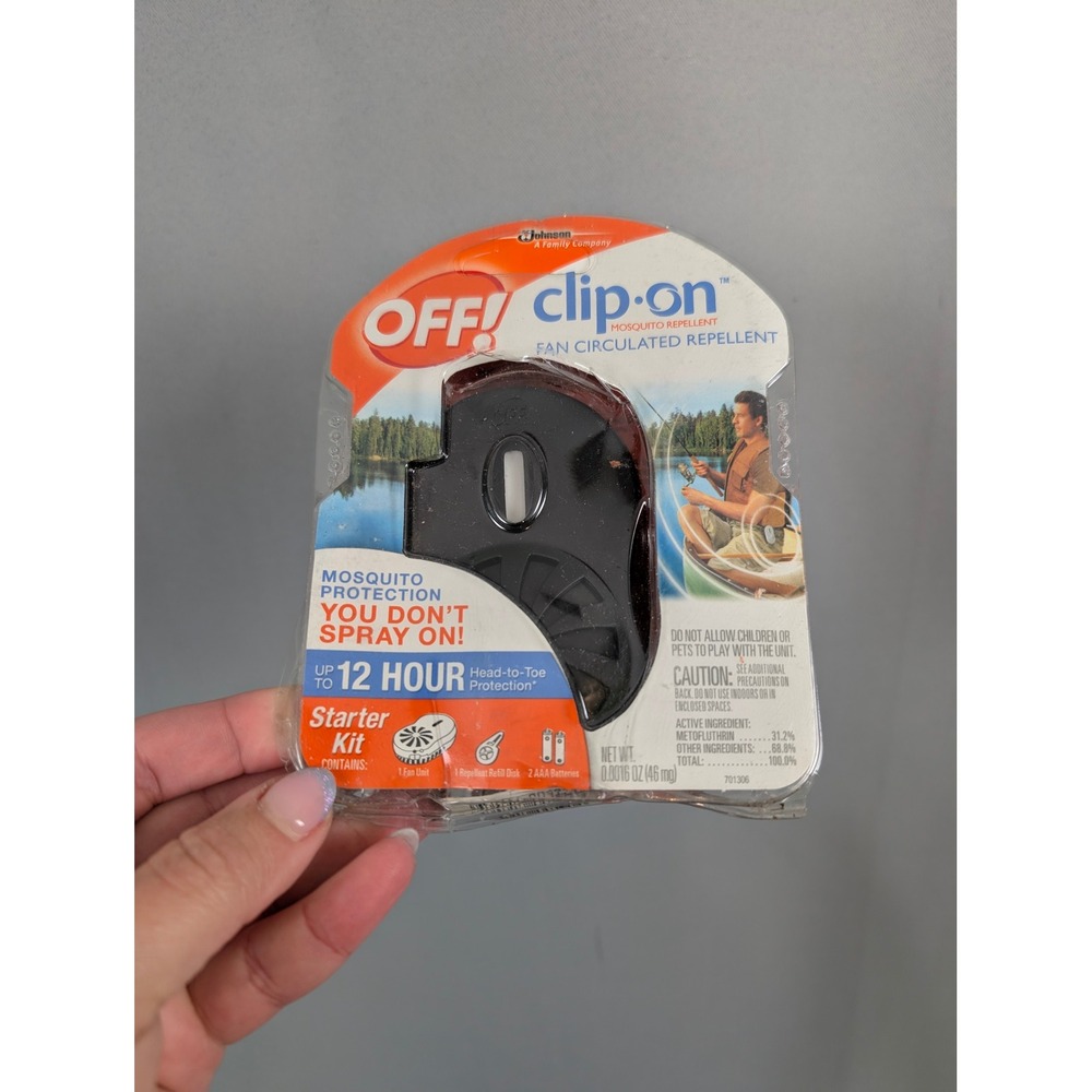 OFF! Clip-On Mosquito Repellent Starter Kit Unisex OS Black New